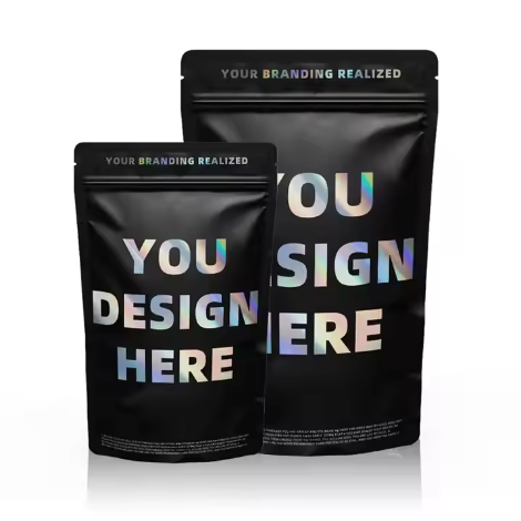 Custom Black Mylar Bags