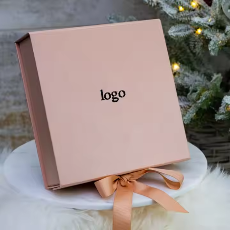 Custom Rose Gold Gift Box With Lid
