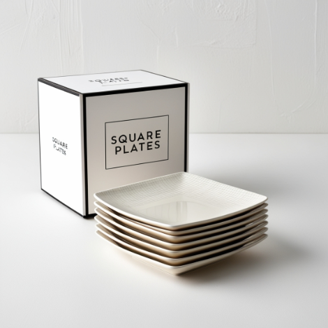 Custom Square Plates Packaging