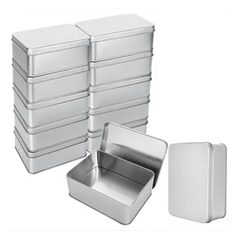 Custom Square Hinged Tin Boxes