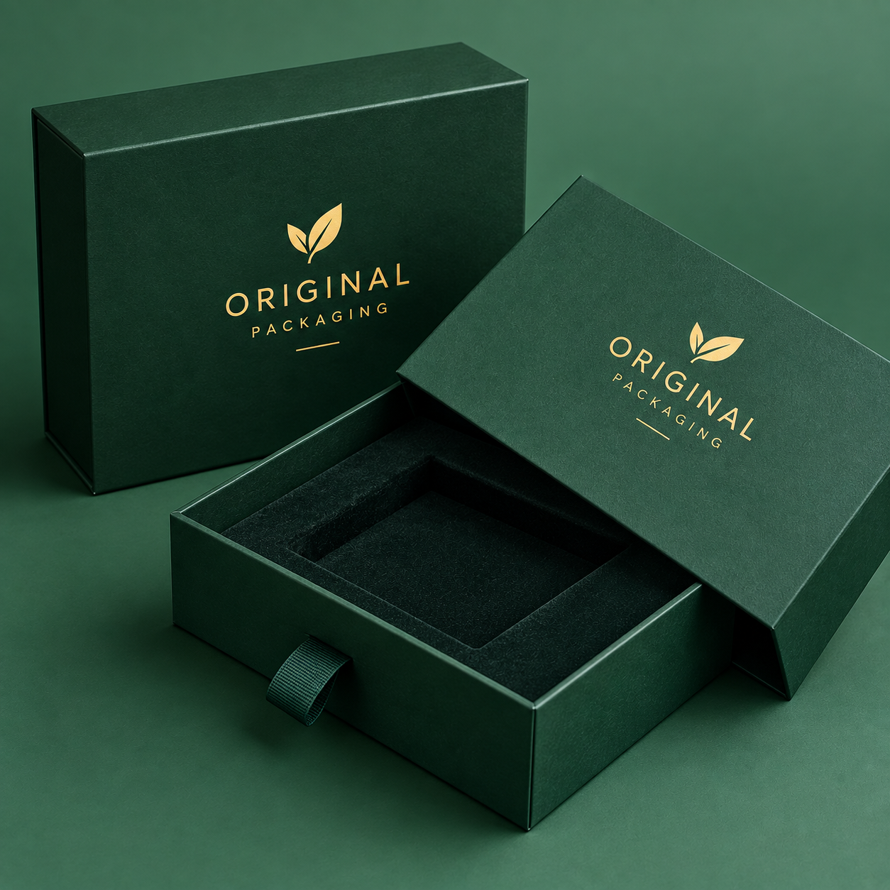 Dark Green Rigid Boxes