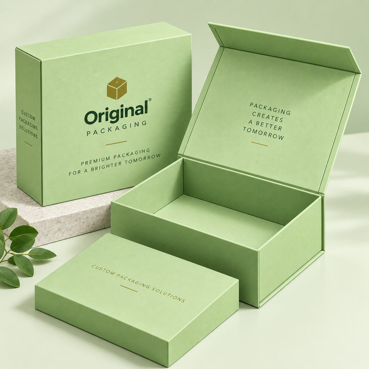 Light Green Rigid Boxes
