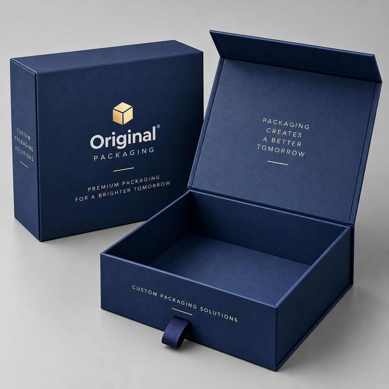 Navy Blue Rigid Boxes